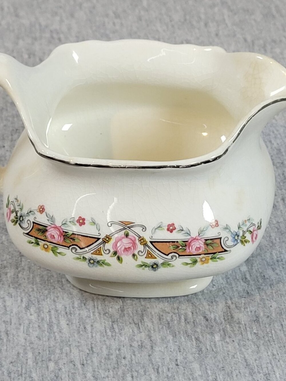 Vintage 1930's Lido W.S. George Pottery Co. Creamer Made in USA